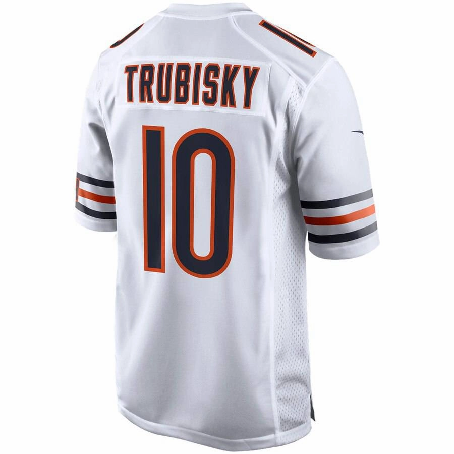 Men's Chicago Bears Mitchell Trubisky Nike White 100th Season Game Jersey
