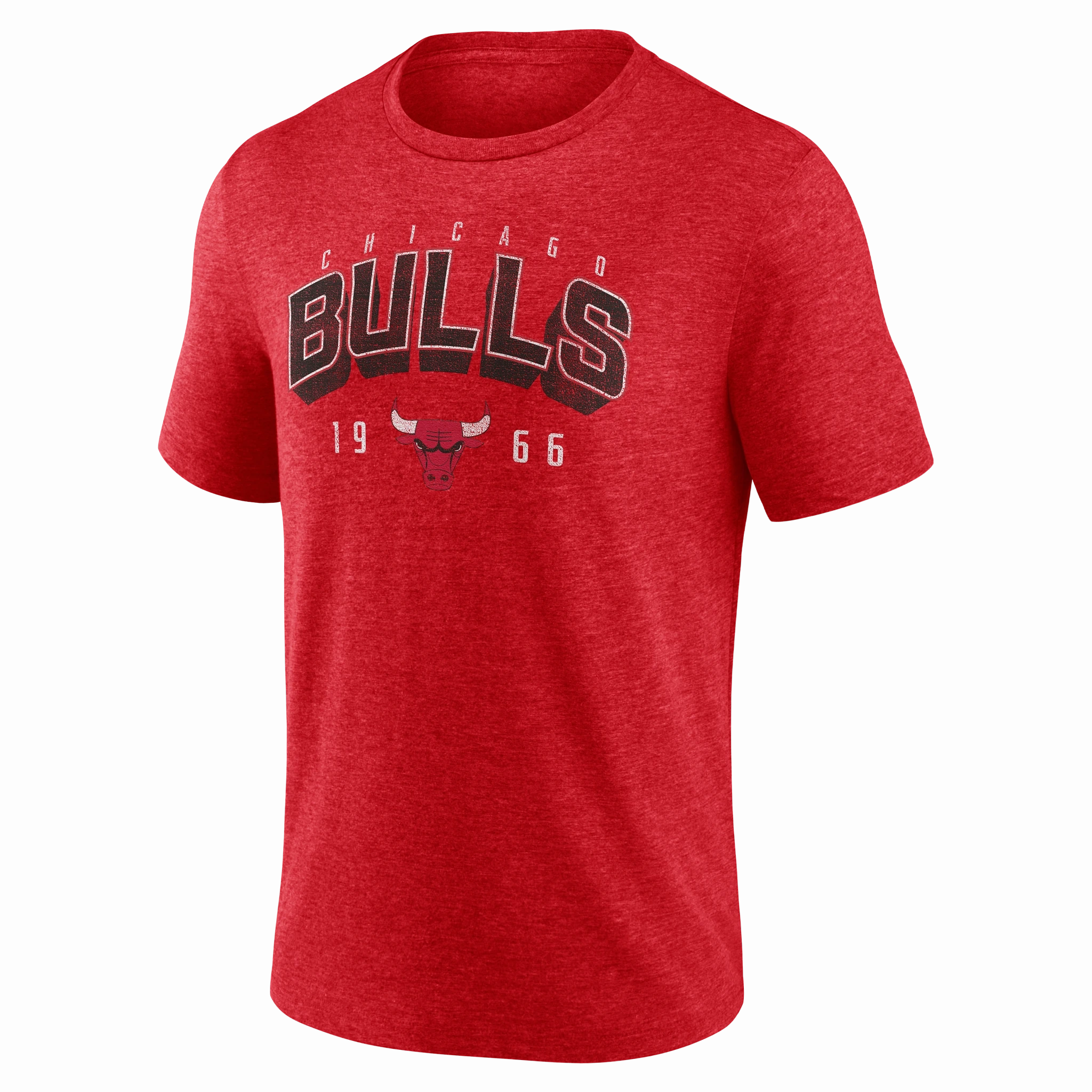 Men's Chicago Bulls Athletic Red Fanatics Backboard Tri-Blend Tee