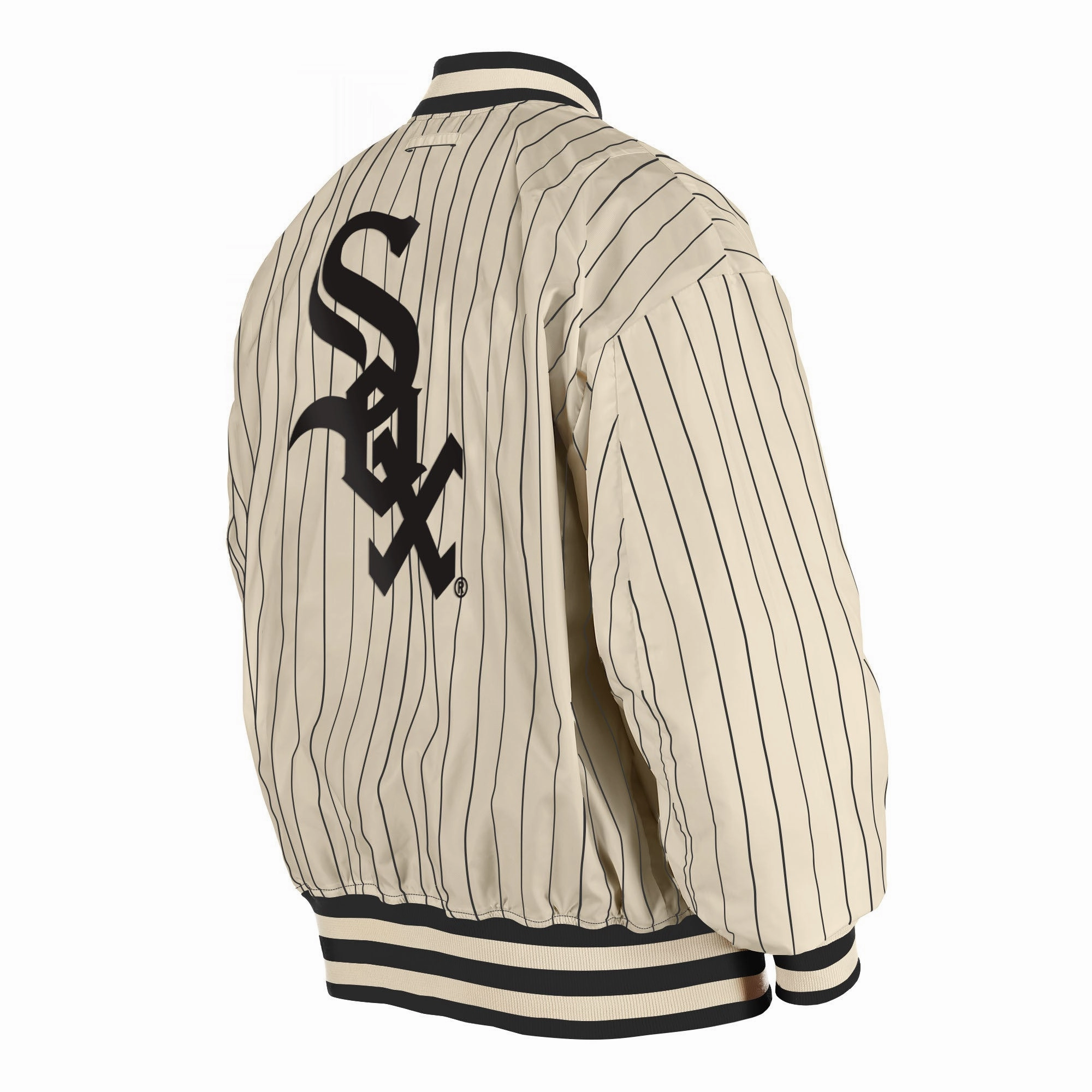 Men's Chicago White Sox Alpha Industries X New Era Black/Off White L-2B Flight Jacket