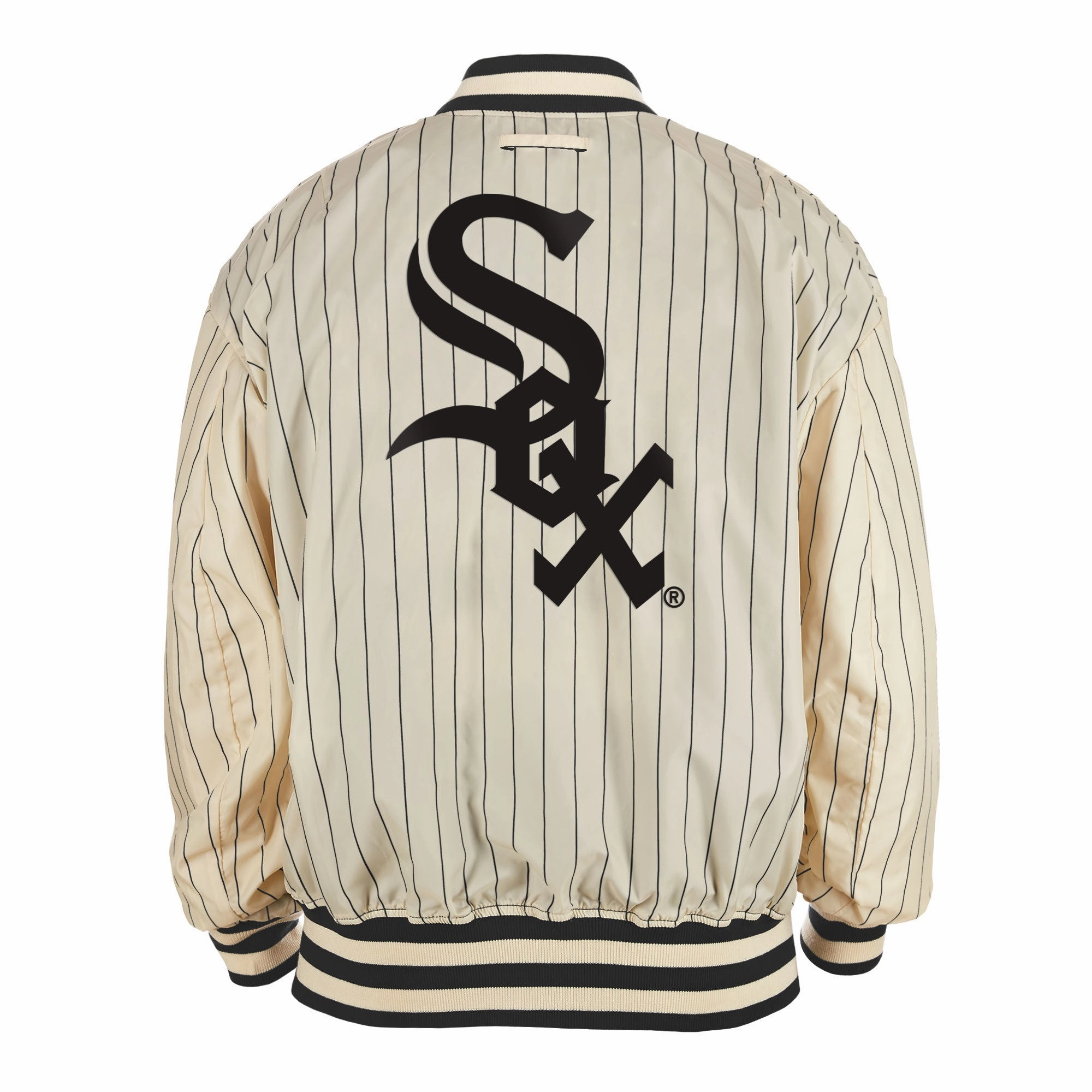 Men's Chicago White Sox Alpha Industries X New Era Black/Off White L-2B Flight Jacket