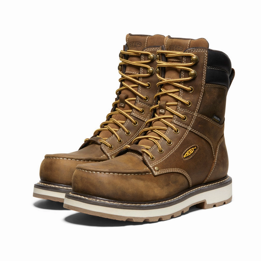 Men's Cincinnati 8" Waterproof 90° Heel Boot (Carbon Toe)  |  Belgian/Sandshell