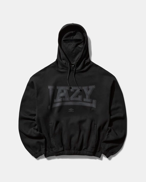 Men's Lazy Masked Hoodie Washed Black