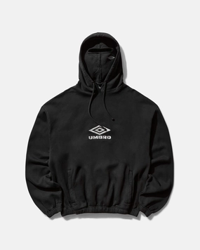 Men's Logo Masked Hoodie Washed Black