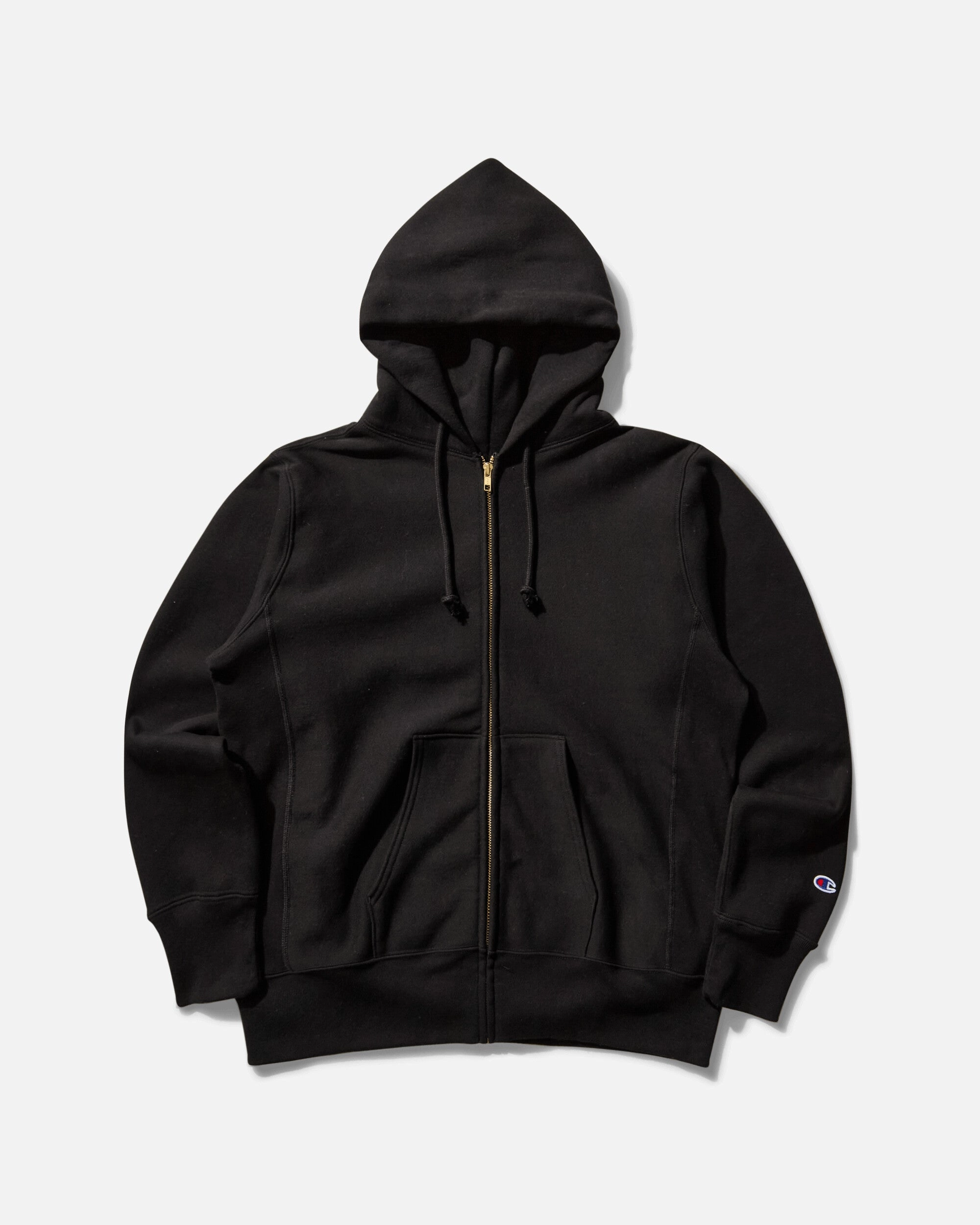Men's Made in USA Reverse Weave Zipped Hoodie Black