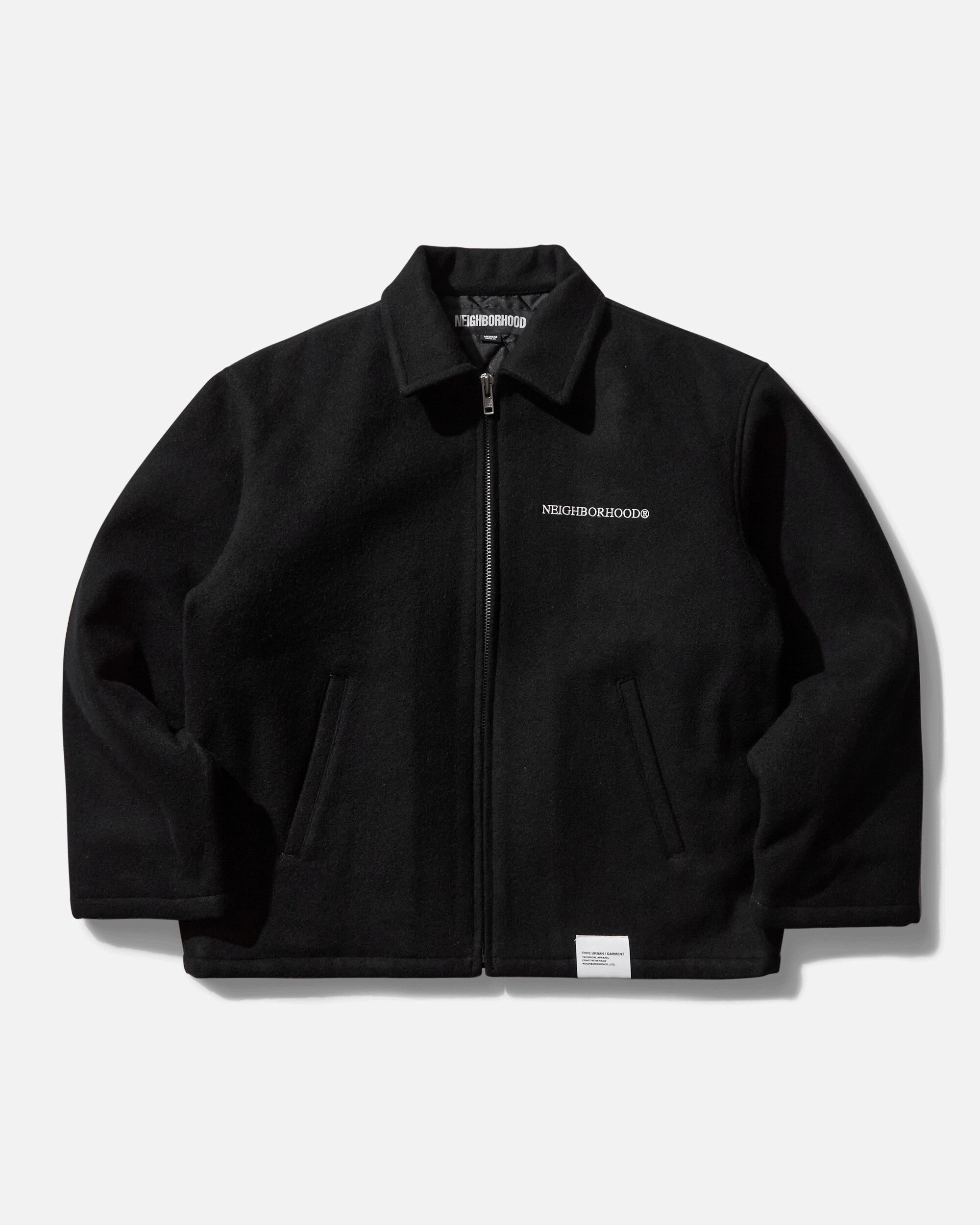 Men's Melton Zip Work Jacket Black