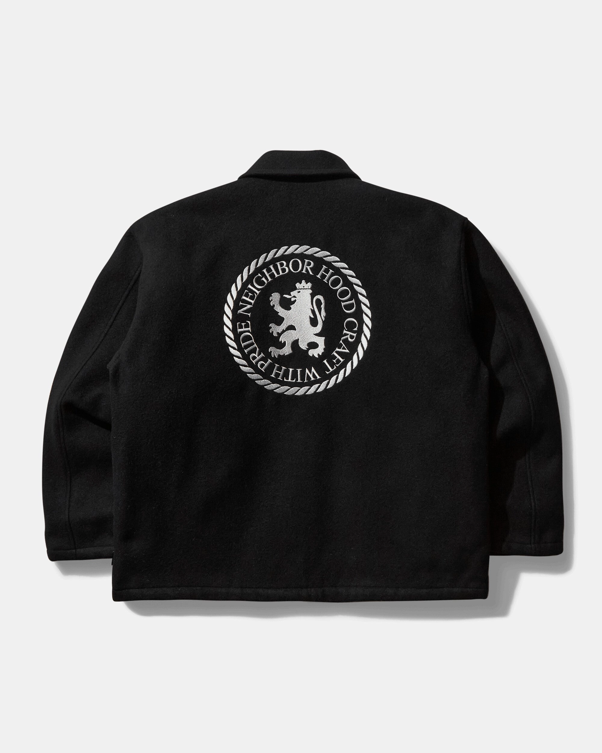 Men's Melton Zip Work Jacket Black