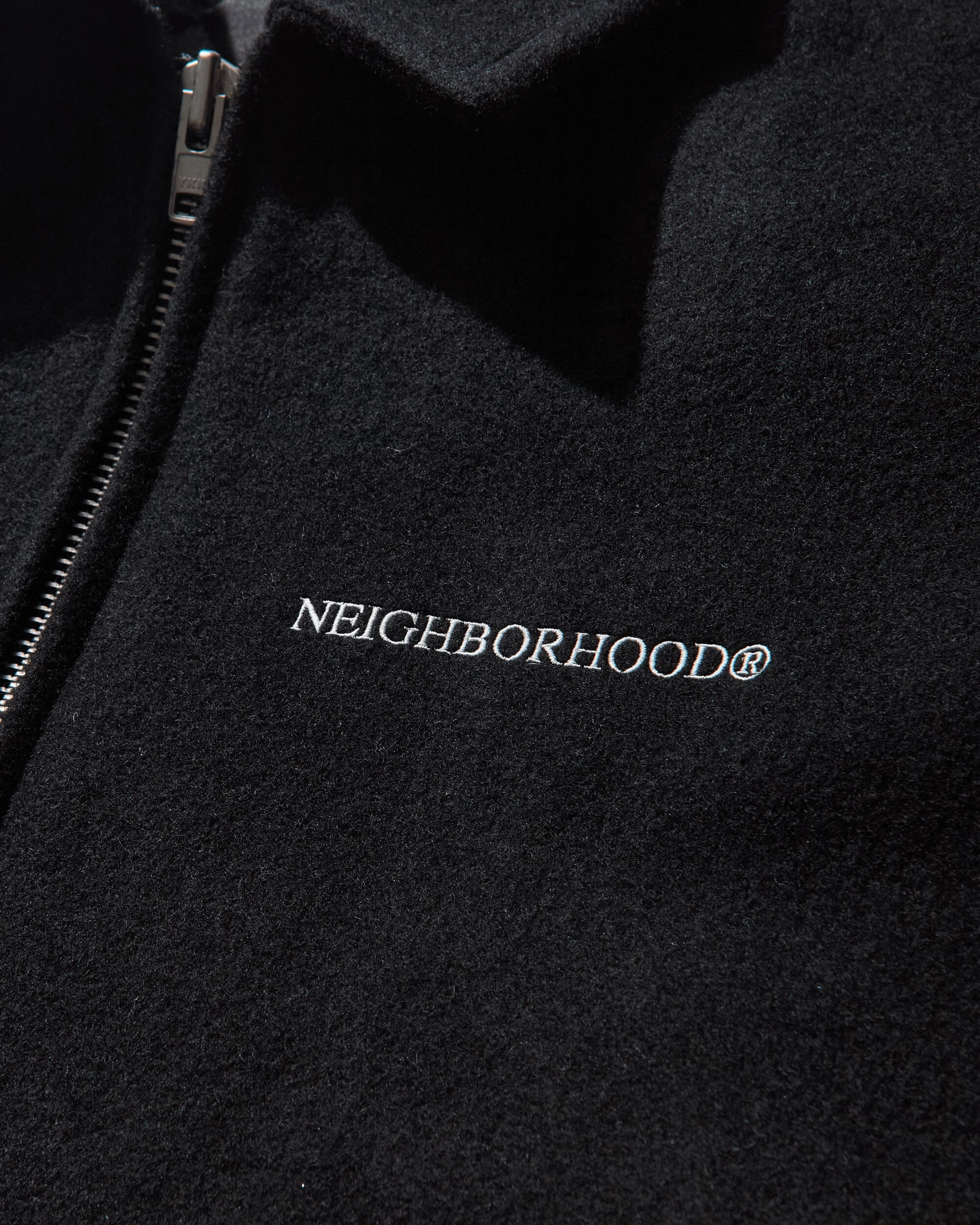 Men's Melton Zip Work Jacket Black