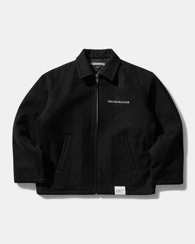 Men's Melton Zip Work Jacket Black