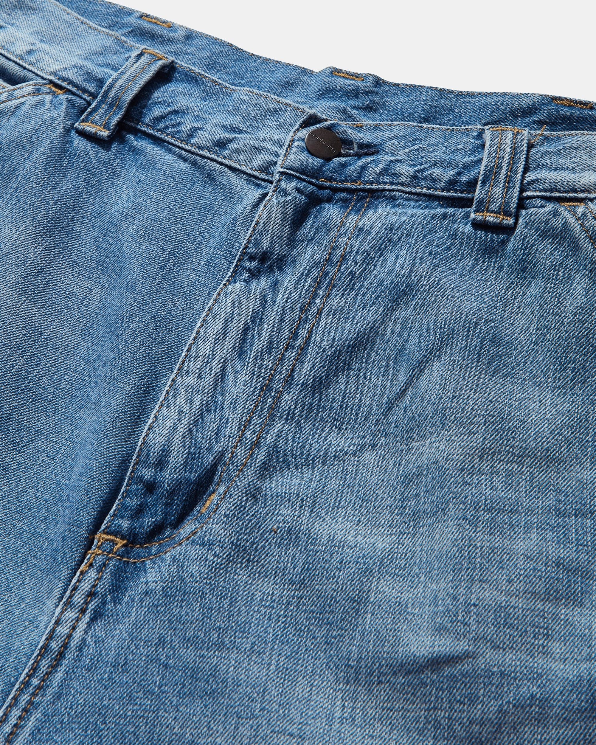 Men's OG Single Knee Shorts Blue (Burst Washed)