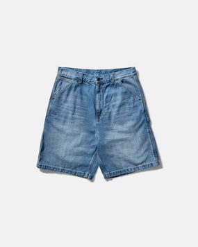 Men's OG Single Knee Shorts Blue (Burst Washed)