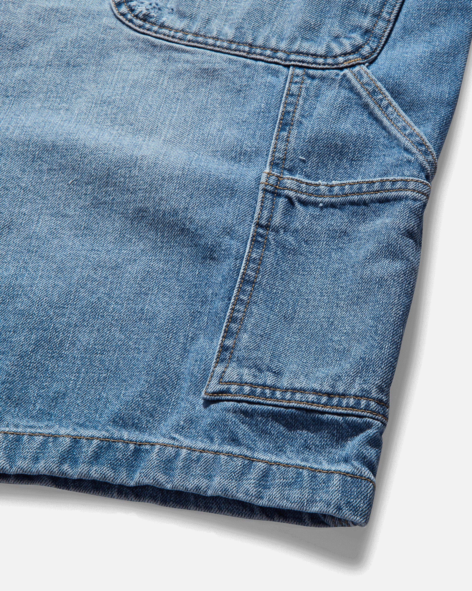 Men's OG Single Knee Shorts Blue (Burst Washed)
