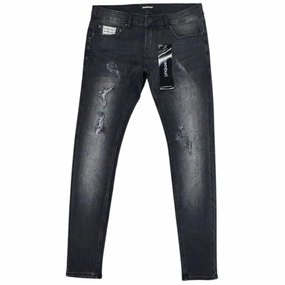 Men's Skinny Denim Jean In Dark Grey
