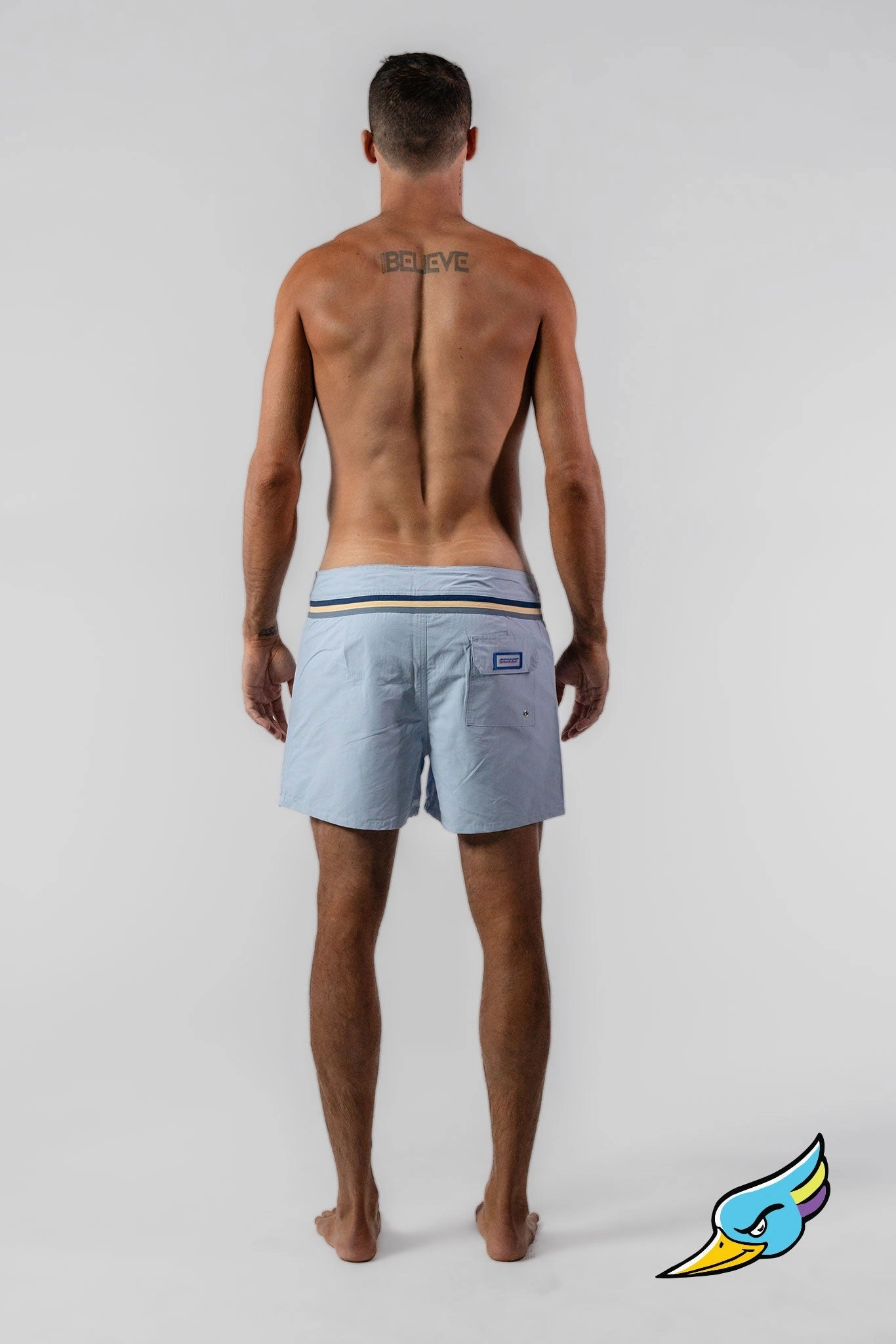 MEN'S SWIM SHORT LIGHT BLUE