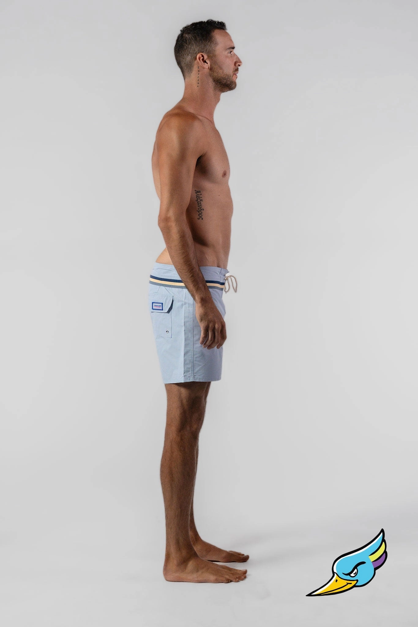 MEN'S SWIM SHORT LIGHT BLUE