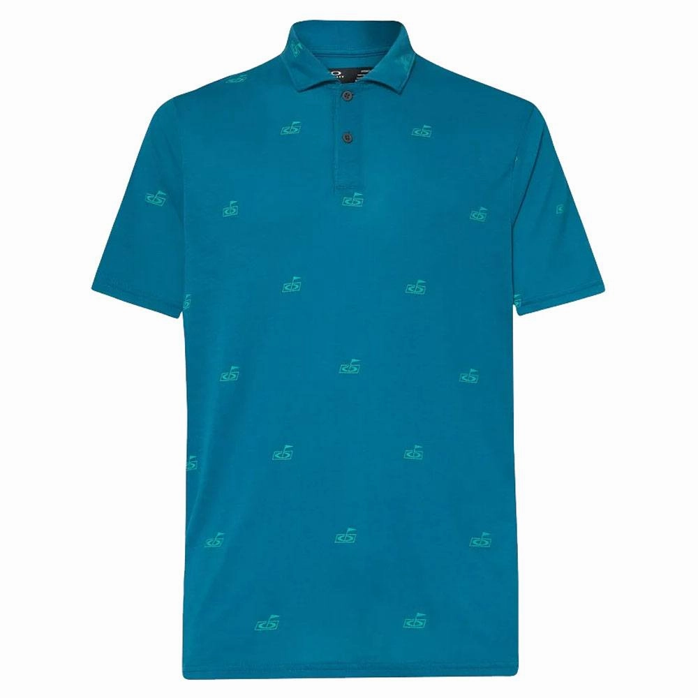 Oakley Flag Golf Polo Pattern Aurora Blue - SS23 Men