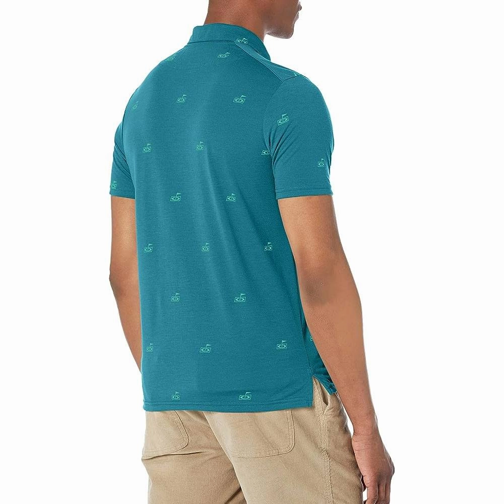Oakley Flag Golf Polo Pattern Aurora Blue - SS23 Men
