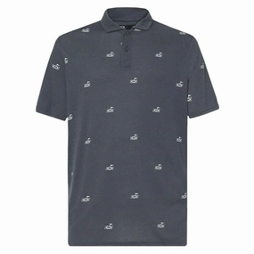 Oakley Flag Golf Polo Pattern Dark Slate - SS23 Men