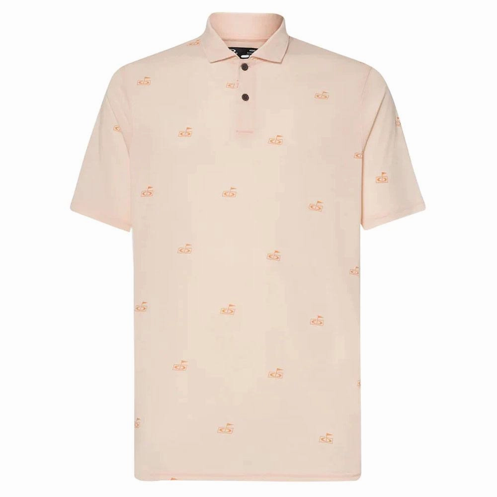 Oakley Flag Golf Polo Pattern Orange - SS23 Men