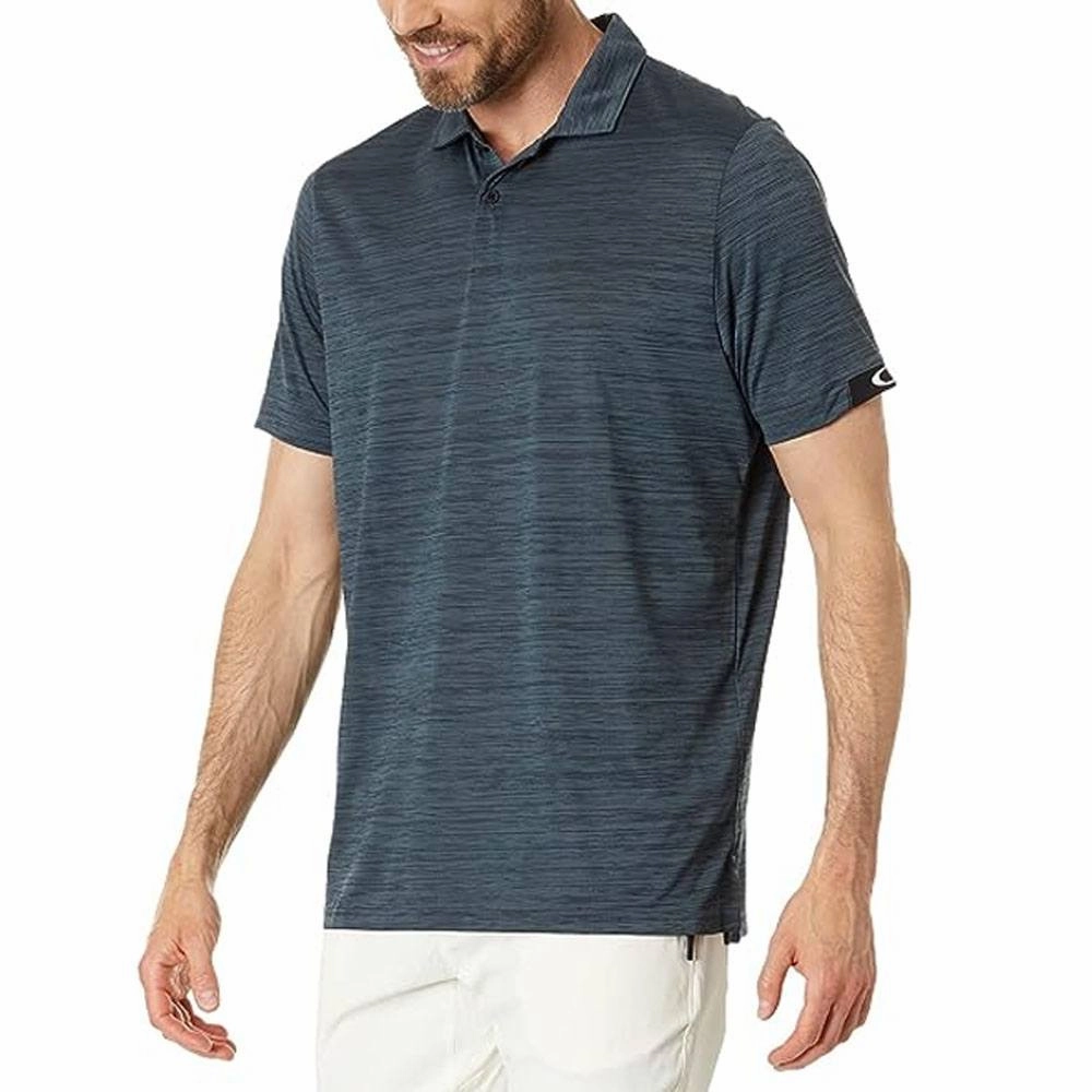 Oakley Gravity Pro Golf Polo Dark Slate Heather - SS23 Men