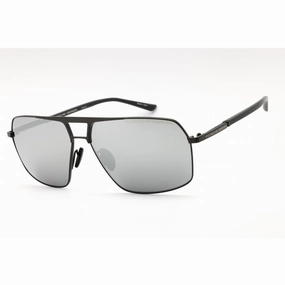 Porsche Men's Sunglasses - Black Titanium Full Rim Frame Light Grey Lens | P8930 A
