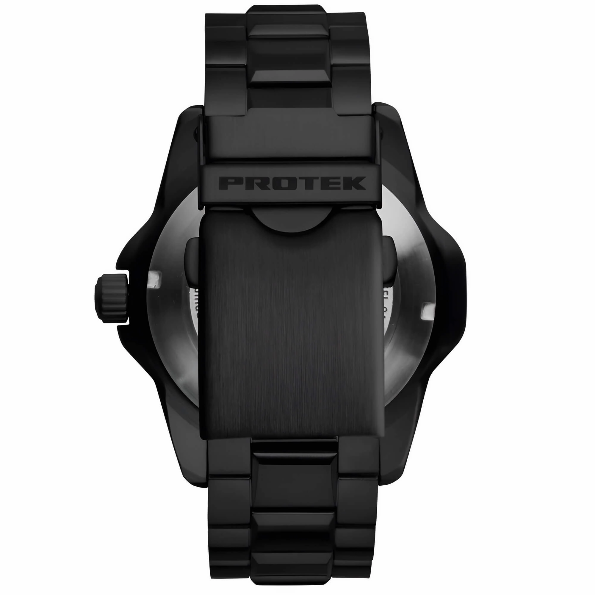ProTek Men's Automatic Black Case Black Stainless Steel Bracelet Watch | 2202BR
