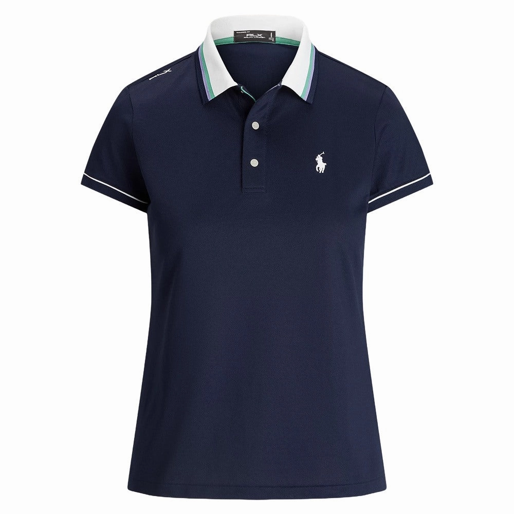 Ralph Lauren Tour Pique Val Golf Polo Ceramic Refined Navy - FW24 Women