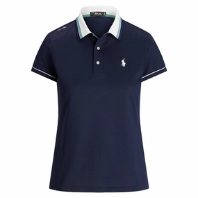Ralph Lauren Tour Pique Val Golf Polo Ceramic Refined Navy - FW24 Women