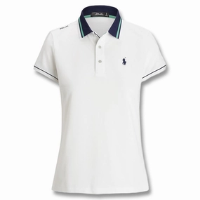 Ralph Lauren Tour Pique Val Golf Polo Ceramic White - FW24 Women