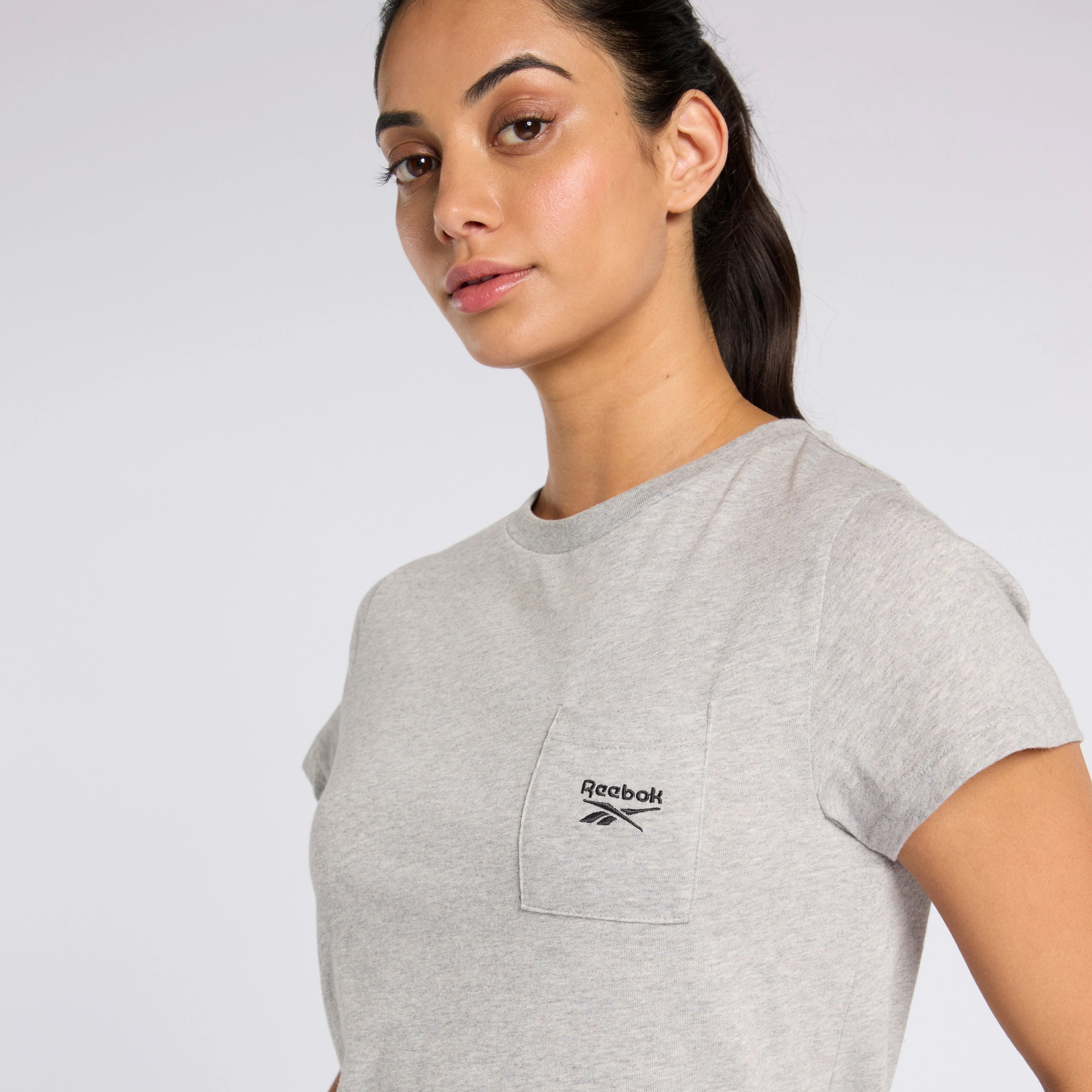 Reebok Identity Pocket T-Shirt Medium Grey Heather