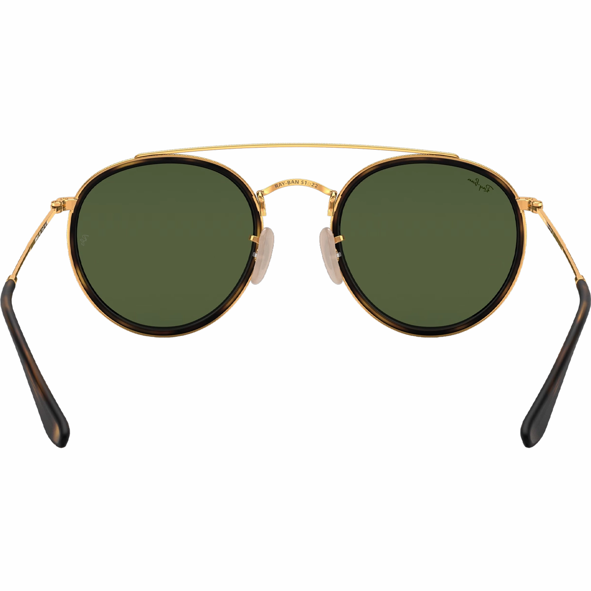 Round Double Bridge - Polished Gold/G-15 Green