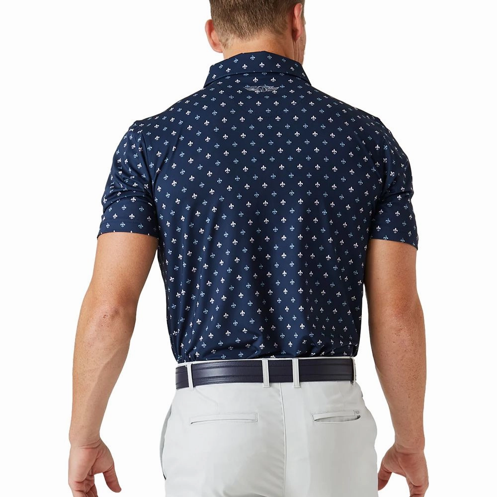Straight Down Bourbon Street Golf Polo New Indigo - FW24 Men
