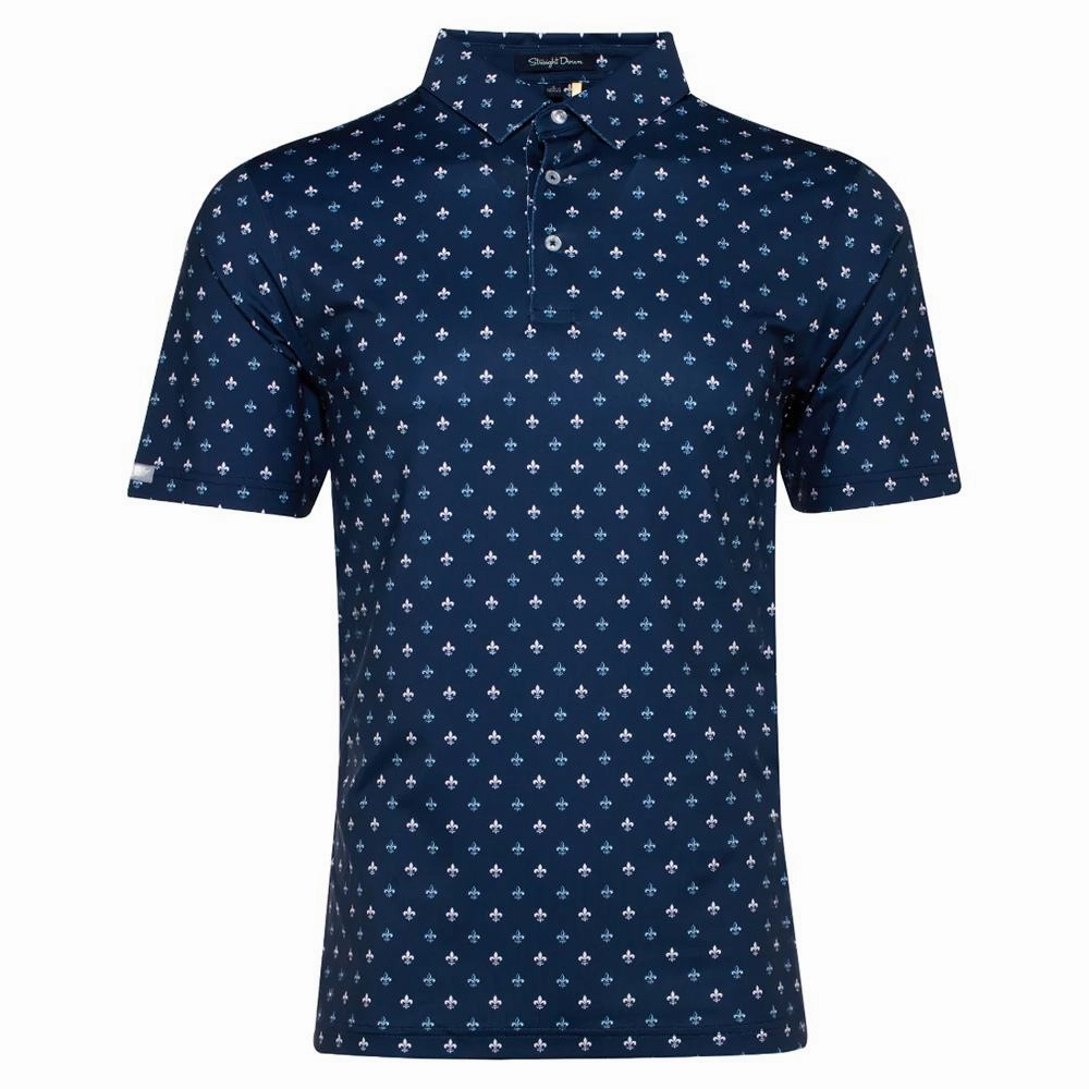 Straight Down Bourbon Street Golf Polo New Indigo - FW24 Men