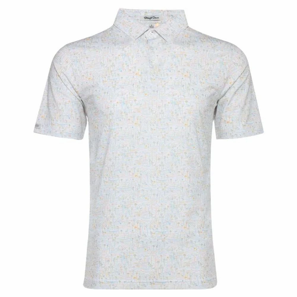 Straight Down Coachella Golf Polo White - FW24 Men