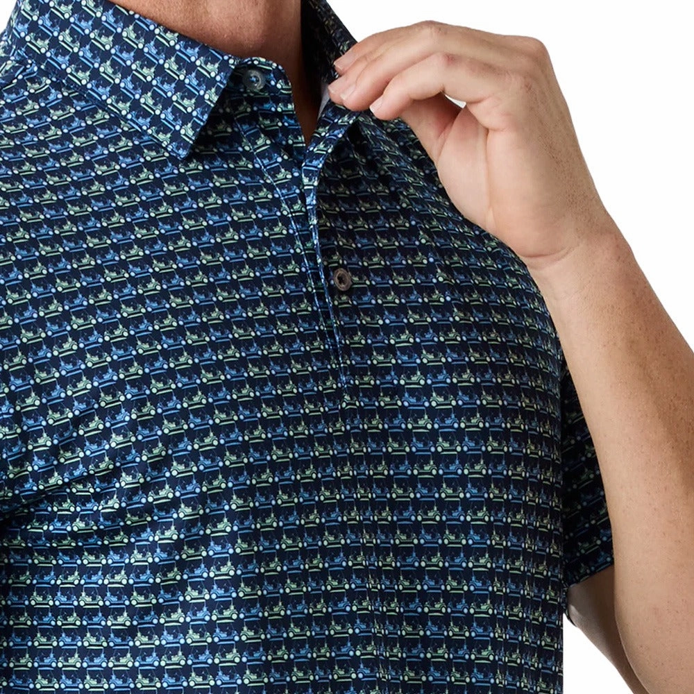 Straight Down Easy Rider Golf Polo Ocean - FW24 Men