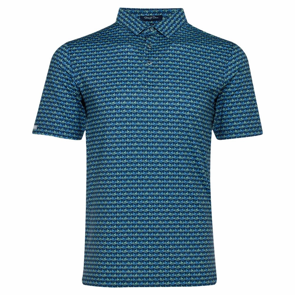 Straight Down Easy Rider Golf Polo Ocean - FW24 Men