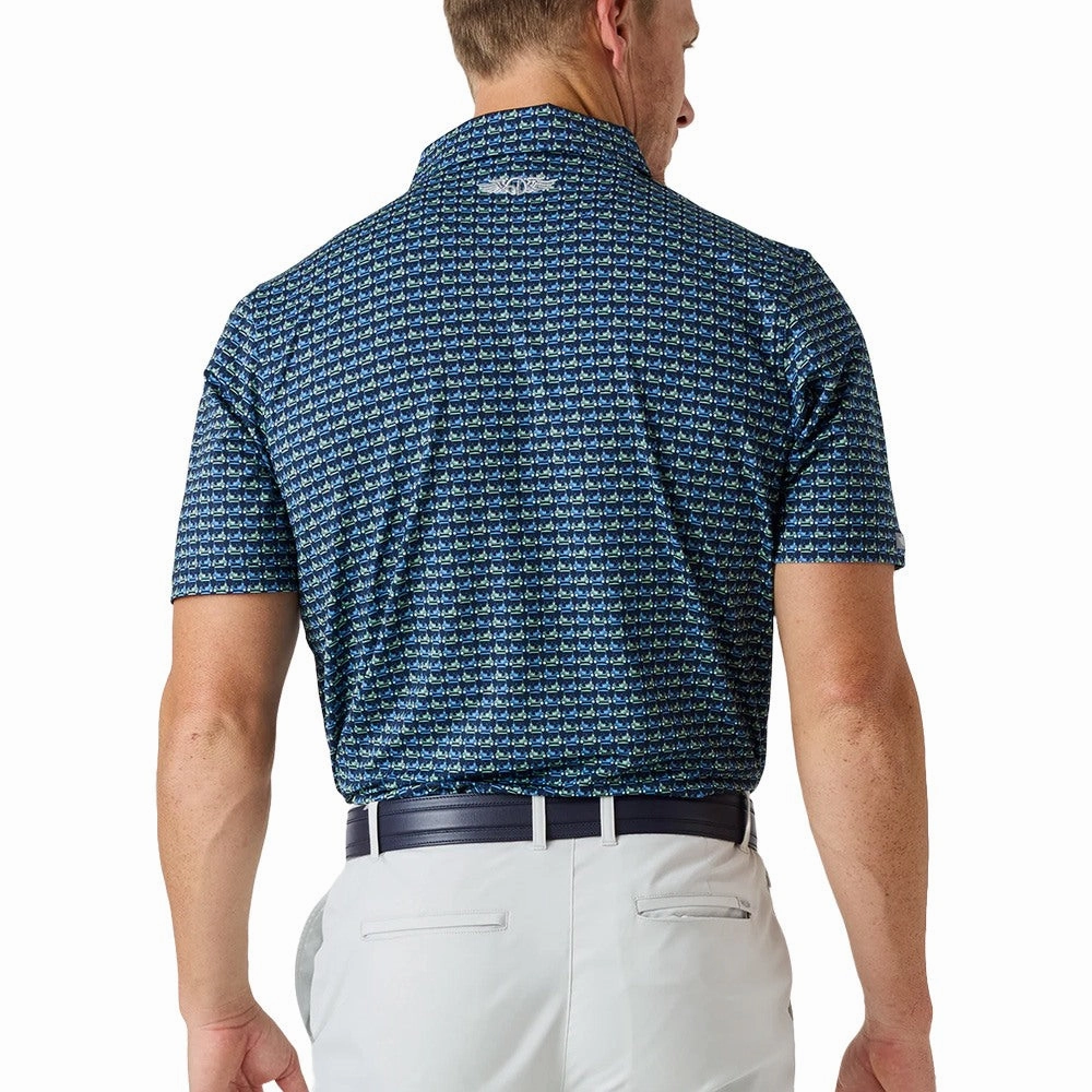 Straight Down Easy Rider Golf Polo Ocean - FW24 Men