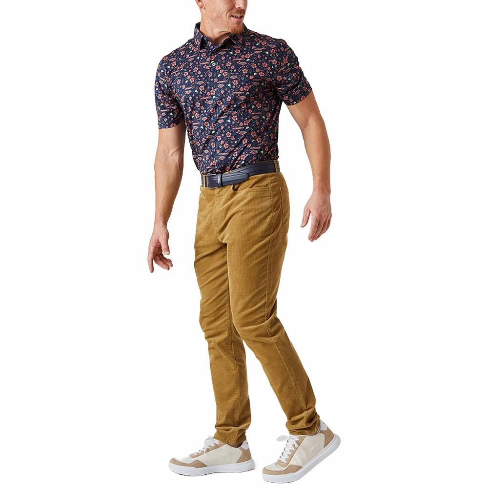 Straight Down Fear & Loathing Golf Polo New Indigo - FW24 Men