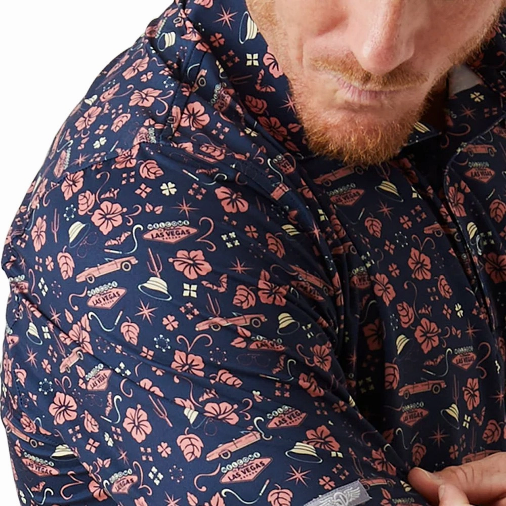 Straight Down Fear & Loathing Golf Polo New Indigo - FW24 Men