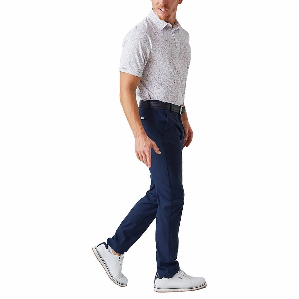 Straight Down Gridiron Golf Polo White - FW24 Men