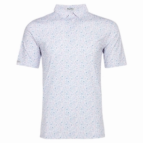 Straight Down Gridiron Golf Polo White - FW24 Men