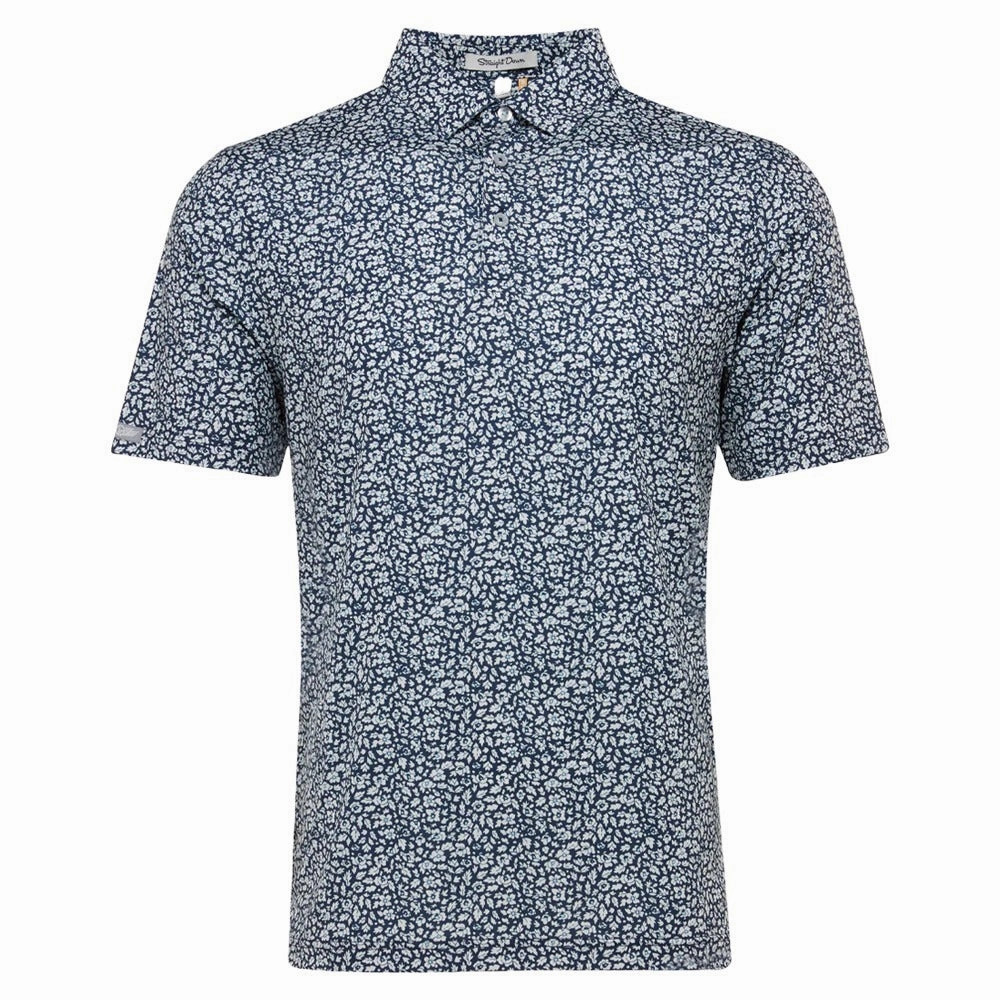 Straight Down Liberty Golf Polo New Indigo - FW24 Men