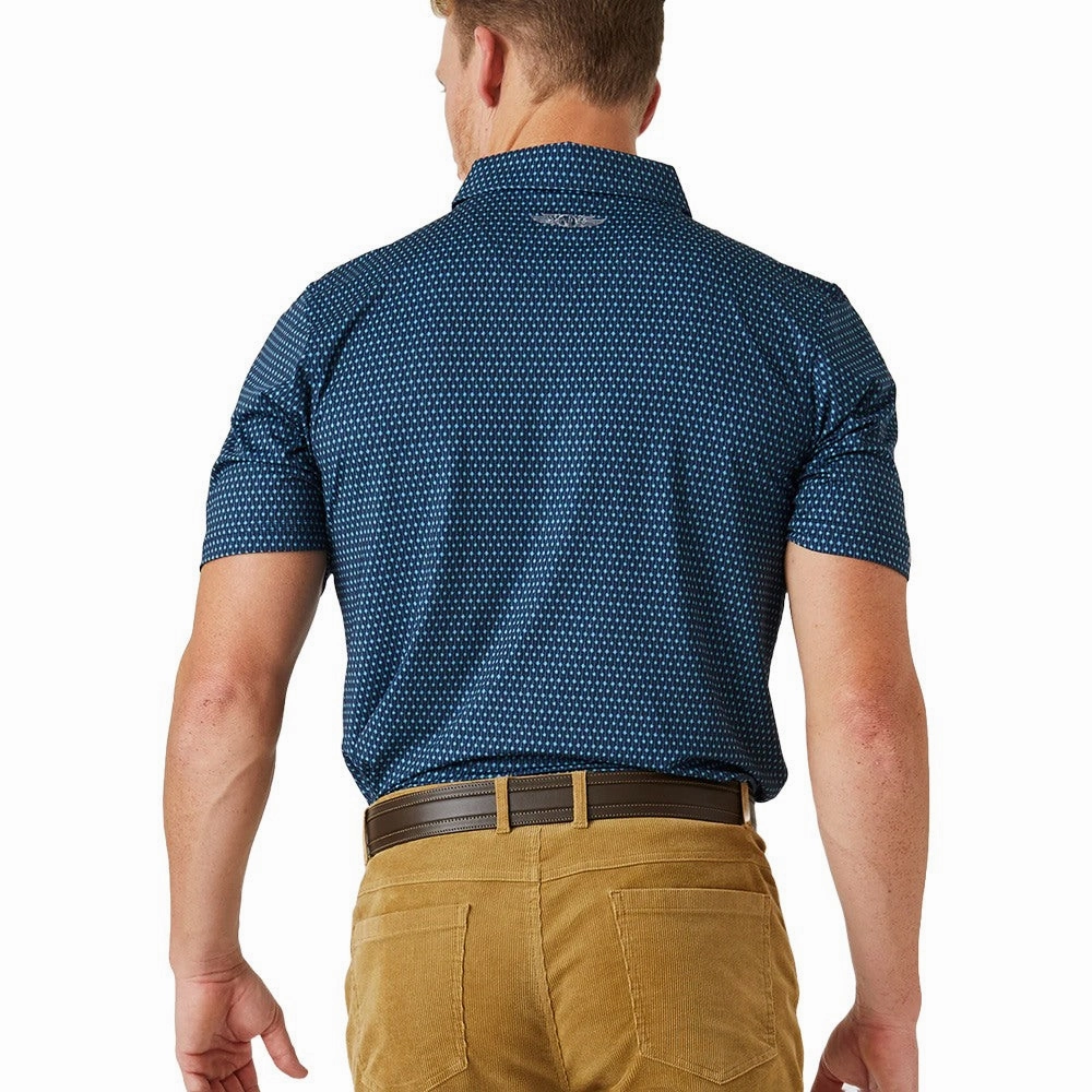 Straight Down Oasis Golf Polo New Indigo - FW24 Men