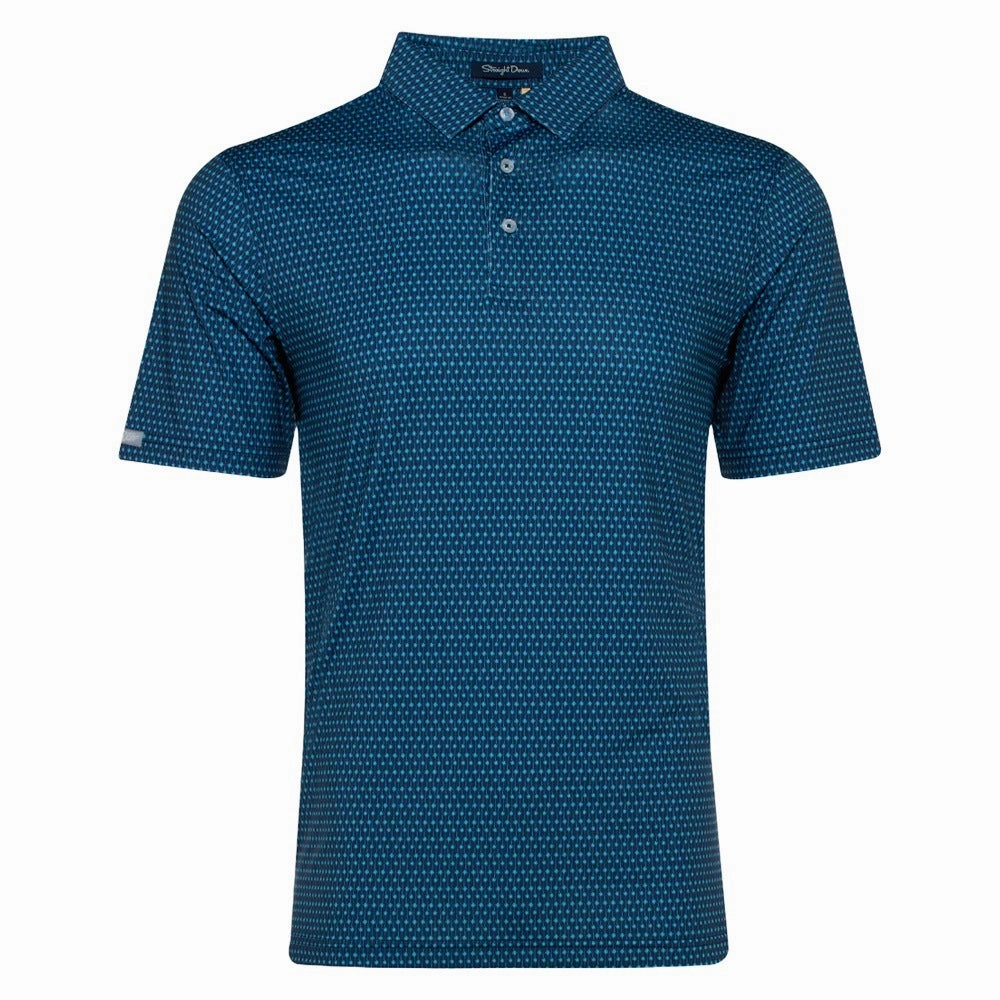 Straight Down Oasis Golf Polo New Indigo - FW24 Men