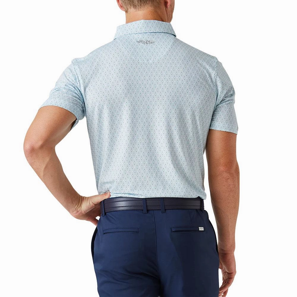 Straight Down Sun Burst Golf Polo Delphinium - FW24 Men