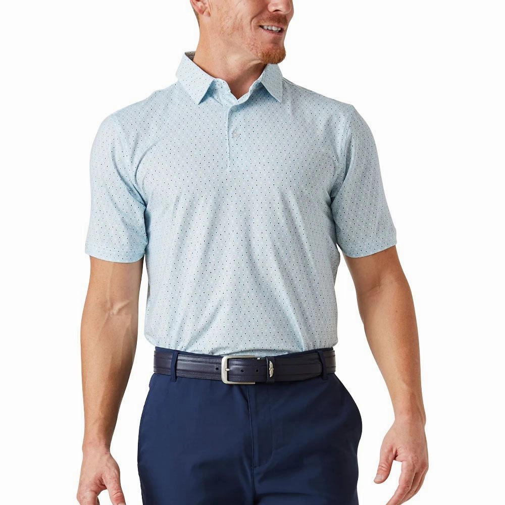Straight Down Sun Burst Golf Polo Delphinium - FW24 Men