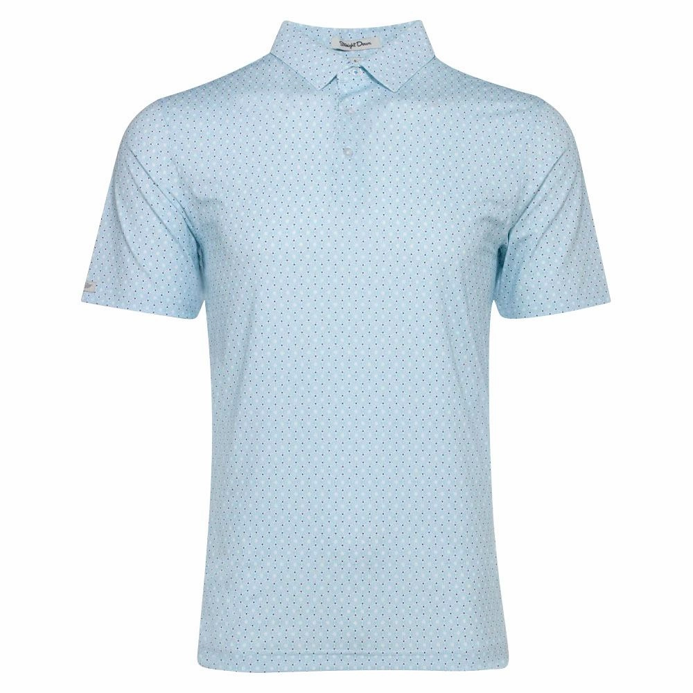 Straight Down Sun Burst Golf Polo Delphinium - FW24 Men