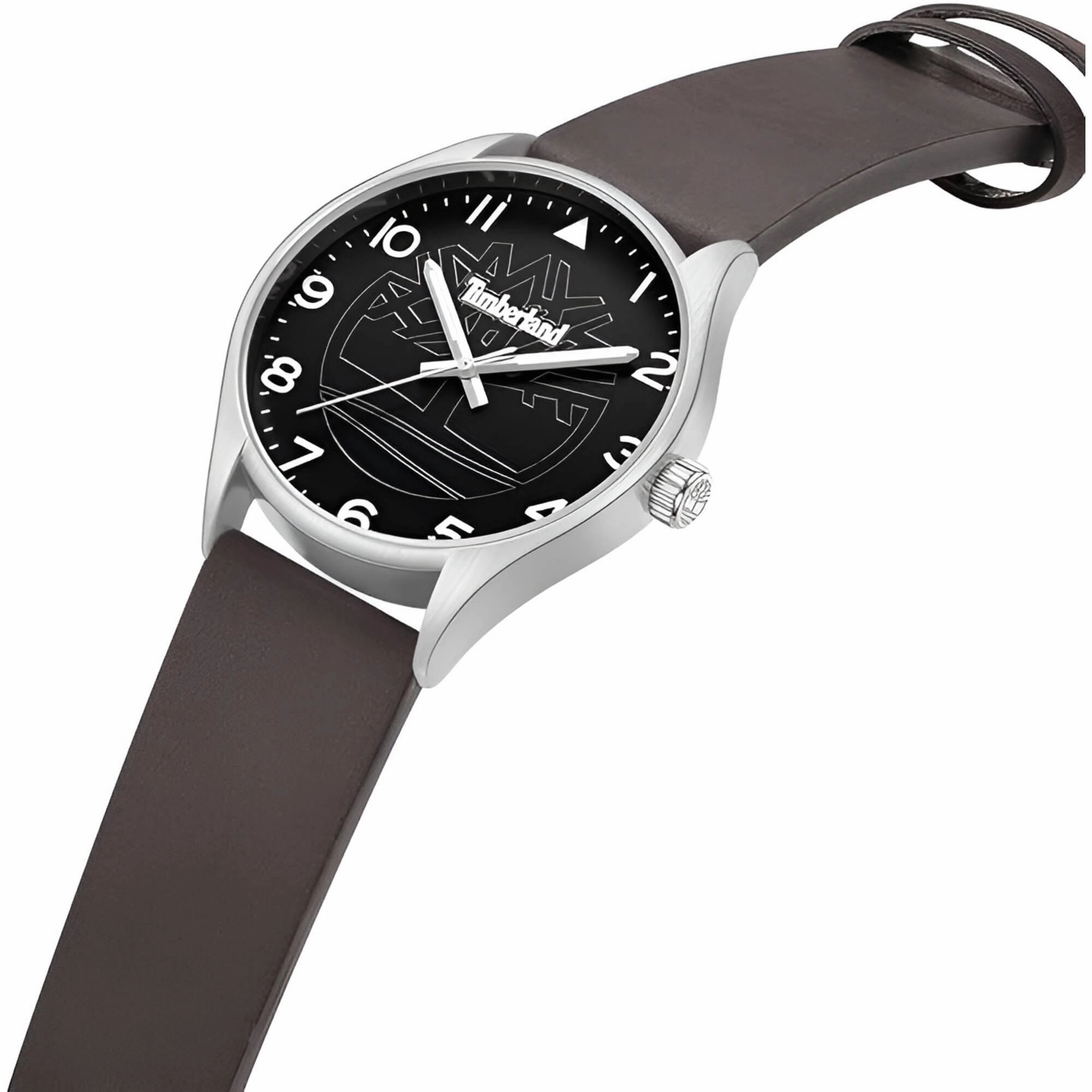 Timberland Men's Watch - Classic Black Dial Brown Leather Strap Quartz | TDWGA9003203