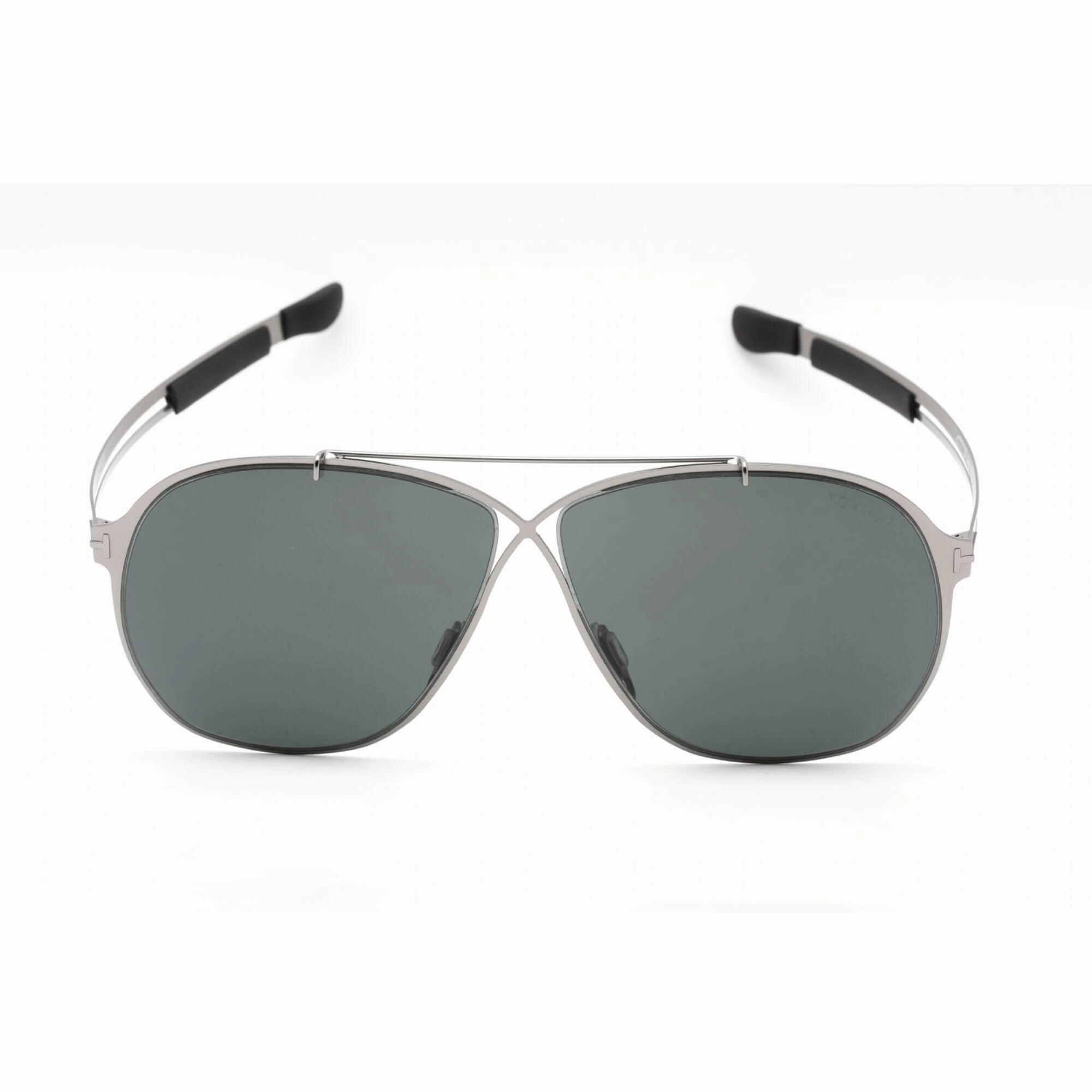 Tom Ford Men's Sunglasses - Shiny Light Ruthenium Metal Frame Blue Lens | FT0829 14V
