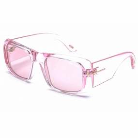 Tom Ford Sunglasses - Transparent Rose Plastic Rectangular Shape Frame | FT0731 72Y