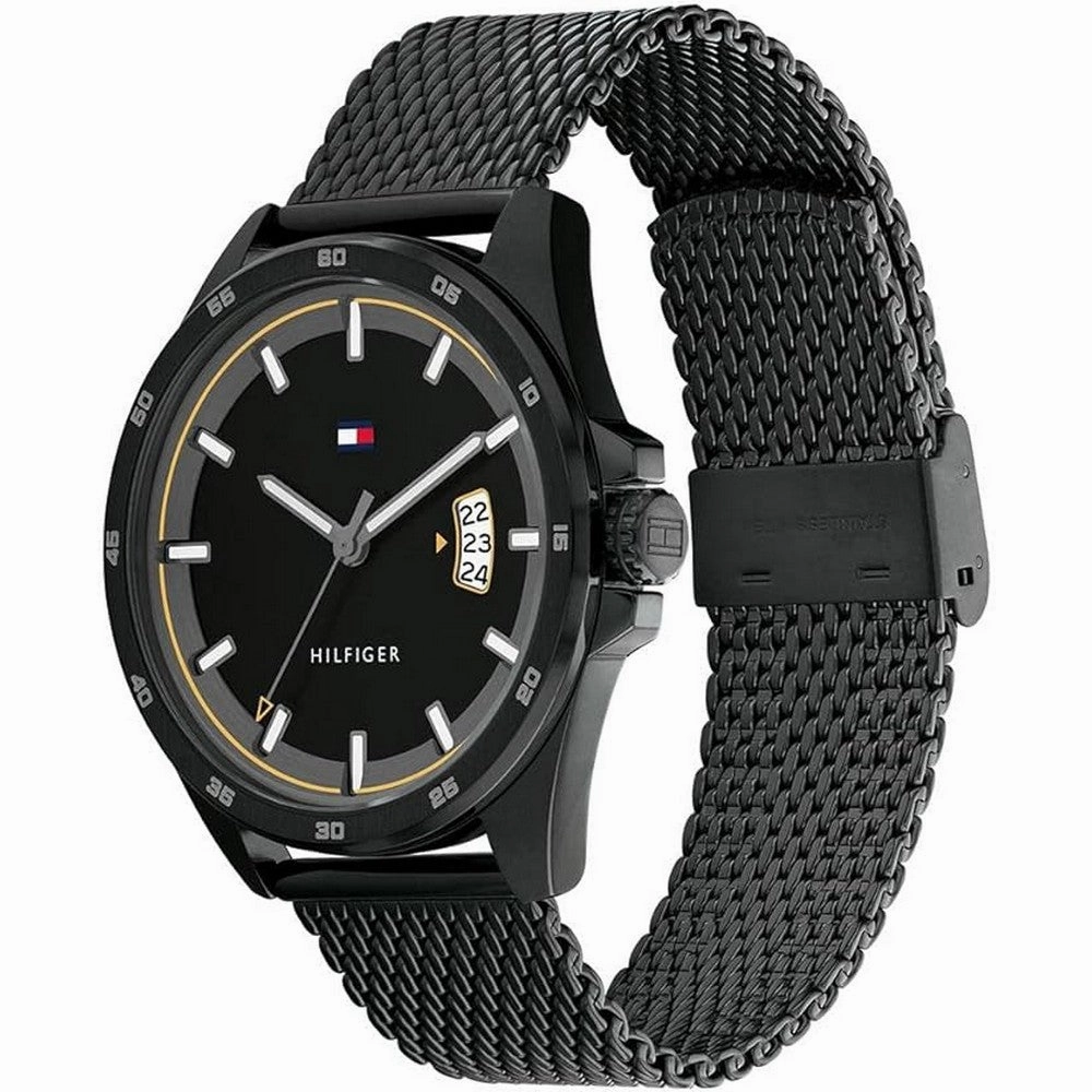 Tommy Hilfiger 1791913 Black Stainless Steel mesh Bracelet Quartz Men's Watch